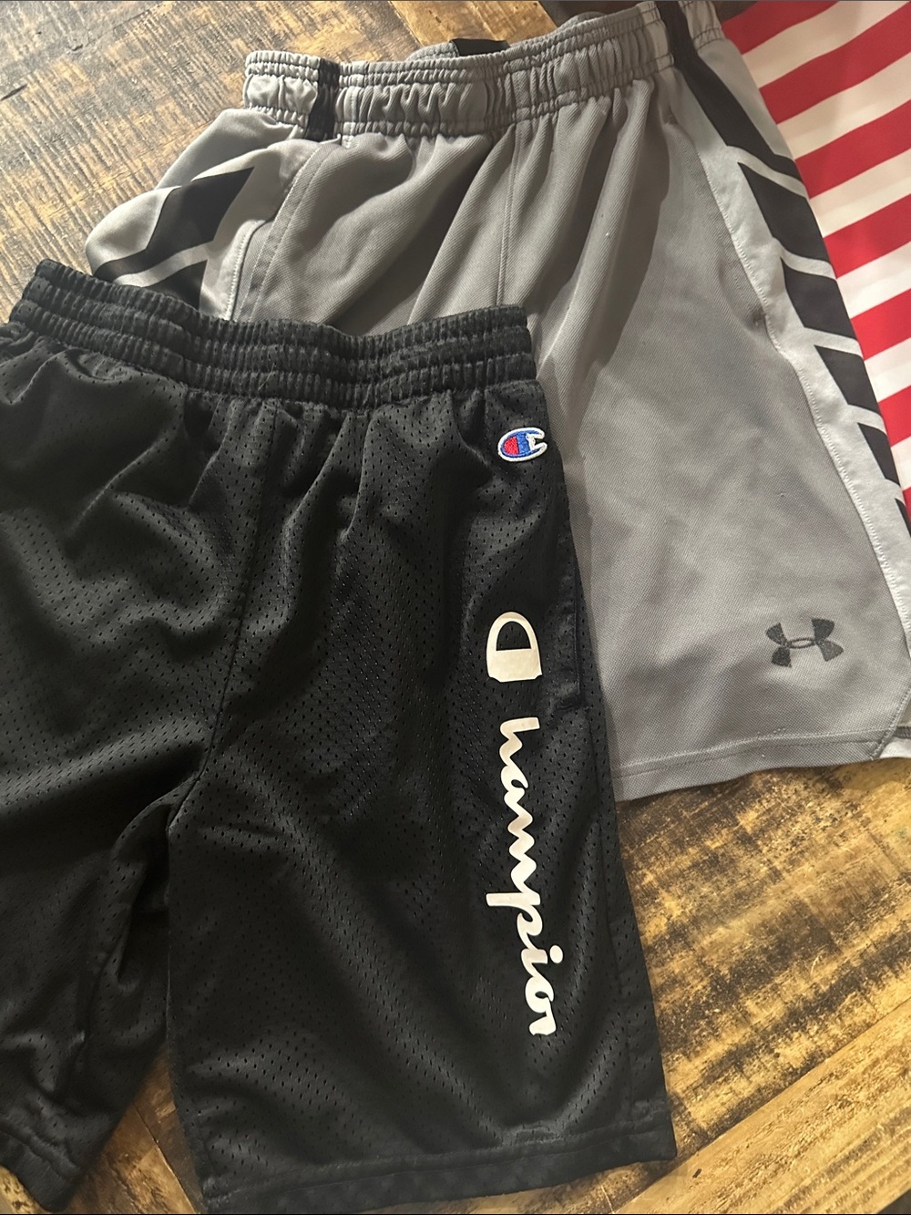 Boy’s shorts set small and medium. Champion and Under Armour